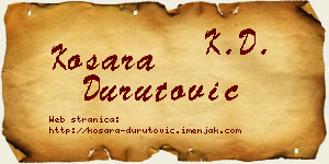 Kosara Durutović vizit kartica